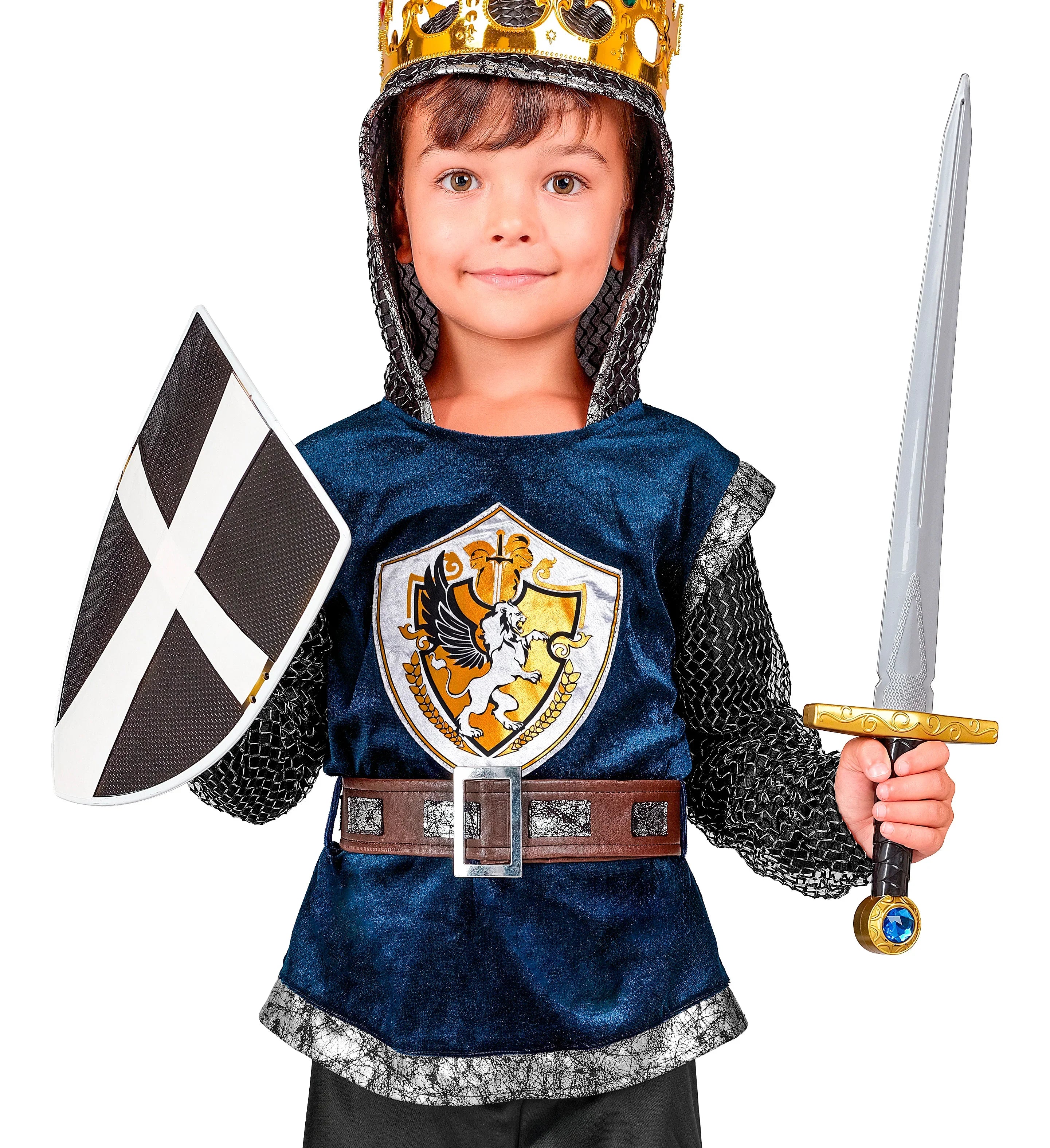 Disfraz de Caballero Medieval Azul Infantil Caballeros y Cruzados Medievales Widmann